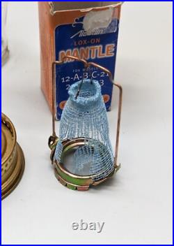 Aladdin Mantle Shelf lamp with'20s diamond square glass bowl FS