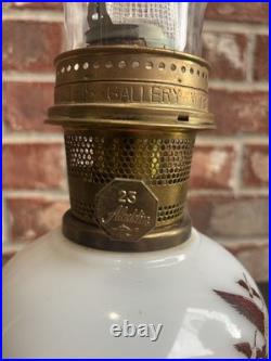 Aladdin Milk Glass model 23 Oil Lamps 1982 Eddie Bauer geese limited edition