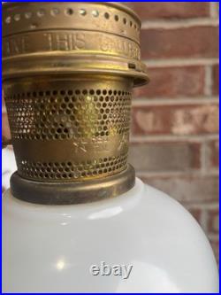 Aladdin Milk Glass model 23 Oil Lamps 1982 Eddie Bauer geese limited edition