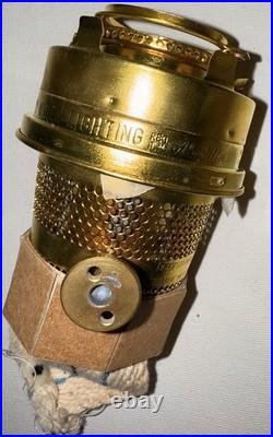 Aladdin Mod. 23E60 Kerosene Refrigerator Burner Brass with Gallery, Flame Spreader