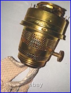 Aladdin Mod. 23E60 Kerosene Refrigerator Burner Brass with Gallery, Flame Spreader