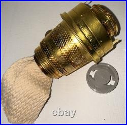 Aladdin Mod. 23E60 Kerosene Refrigerator Burner Brass with Gallery, Flame Spreader