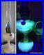 Aladdin Mod B Uranium Alacite Lincoln Drape Milk Glass Kerosene Oil Lamp Vintage