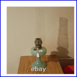 Aladdin Model 1 Oil Lamp Venetian Light Green Glass Lantern 1930s Knob Control