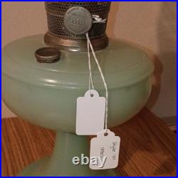 Aladdin Model 1 Oil Lamp Venetian Light Green Glass Lantern 1930s Knob Control