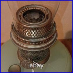 Aladdin Model 1 Oil Lamp Venetian Light Green Glass Lantern 1930s Knob Control