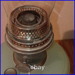 Aladdin Model 1 Oil Lamp Venetian Light Green Glass Lantern 1930s Knob Control