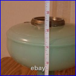 Aladdin Model 1 Oil Lamp Venetian Light Green Glass Lantern 1930s Knob Control