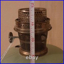 Aladdin Model 1 Oil Lamp Venetian Light Green Glass Lantern 1930s Knob Control
