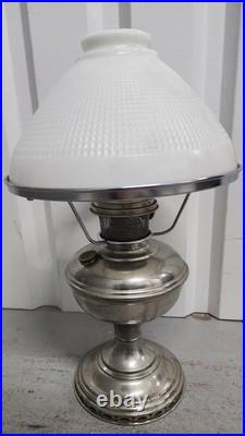 Aladdin Model 11 Brass oil lamp Glass Cover Kerosene Made in USA
