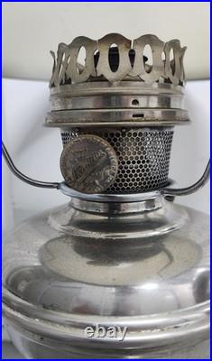 Aladdin Model 11 Brass oil lamp Glass Cover Kerosene Made in USA