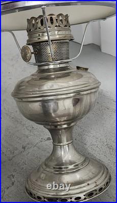 Aladdin Model 11 Brass oil lamp Glass Cover Kerosene Made in USA
