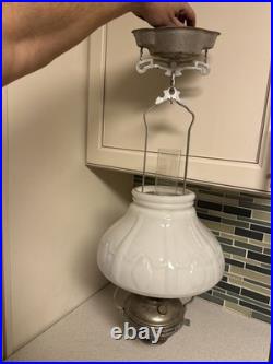 Aladdin Model 11 Hanging Kerosene Oil Lamp 1922-28 Beautiful Nickel Finish