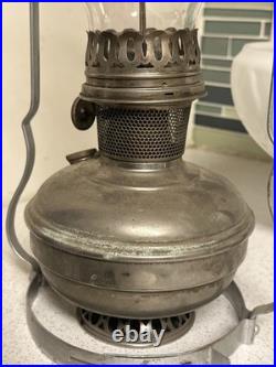 Aladdin Model 11 Hanging Kerosene Oil Lamp 1922-28 Beautiful Nickel Finish