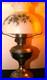 Aladdin Model 11 Oil Lamp Chicago Nickel + Floral Shade