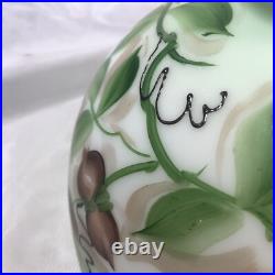 Aladdin Model 11 Oil Lamp with Chimney & Hand Painted Floral Glass Shade 1922-1928