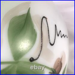 Aladdin Model 11 Oil Lamp with Chimney & Hand Painted Floral Glass Shade 1922-1928