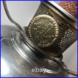 Aladdin Model 11 Oil Lamp with Chimney & Hand Painted Floral Glass Shade 1922-1928