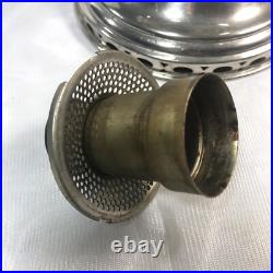 Aladdin Model 11 Oil Lamp with Chimney & Hand Painted Floral Glass Shade 1922-1928