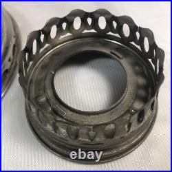 Aladdin Model 11 Oil Lamp with Chimney & Hand Painted Floral Glass Shade 1922-1928