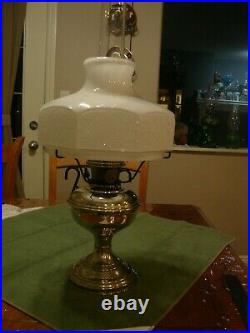 Aladdin Model 11 Table Lamp Fitted with a #301 Shade. Complete Lamp w Minor Wear