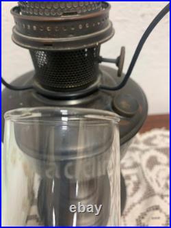 Aladdin Model 12 Brass Plated Oil Lamp Light Green Glass Shade GWTW