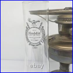 Aladdin Model 12 Brass Straight-sided Lamp 10 Shade Ring Lox-on Aladdin Chimney