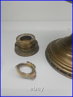 Aladdin Model 12 Brass Straight-sided Lamp 10 Shade Ring Lox-on Aladdin Chimney