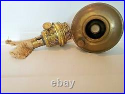 Aladdin Model 12 Brass drop in font & burner kerosene oil Lamp old part antique