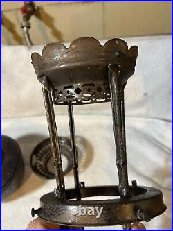 Aladdin Model 12 Four 4 Post Hanging Lamp Parts Bronzed Mostly Complete As Is