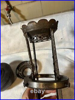 Aladdin Model 12 Four 4 Post Hanging Lamp Parts Bronzed Mostly Complete As Is