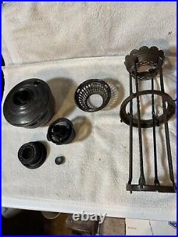 Aladdin Model 12 Four 4 Post Hanging Lamp Parts Bronzed Mostly Complete As Is