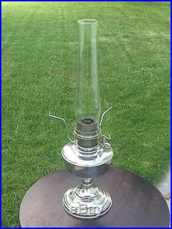 Aladdin Model 12 Oil Lamp, Excellent Nickel Finish, 10 Tripod, 1928-35