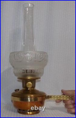 Aladdin Model #1203 Lamp with Frosted Shade & SOLID BRASS Wall Bracket withSwivel