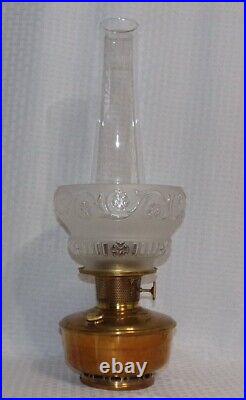 Aladdin Model #1203 Lamp with Frosted Shade & SOLID BRASS Wall Bracket withSwivel
