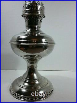 Aladdin Model 2 Nickel Plated Kerosene Mantle Lamp c 1910