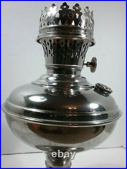 Aladdin Model 2 Nickel Plated Kerosene Mantle Lamp c 1910