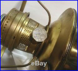 Aladdin Model 23 Brass Hanging Parlor Lamp, Slant Shade, 1969-73