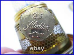 Aladdin Model 23 Brass Kerosene Oil Table Lamp, Appears Unused (bpa)