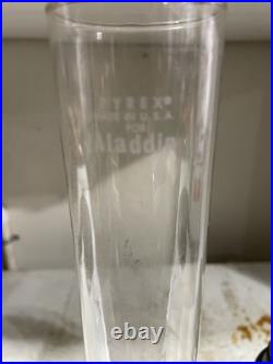 Aladdin Model 23 Clear Glass & Metal Kerosene Oil Lamp with Chimney