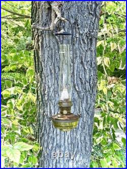 Aladdin Model 23 Gunsmith Brass Hanging Oil Lamp Antique Lighting Vintage Tool