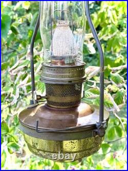 Aladdin Model 23 Gunsmith Brass Hanging Oil Lamp Antique Lighting Vintage Tool