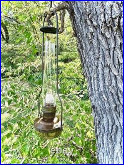 Aladdin Model 23 Gunsmith Brass Hanging Oil Lamp Antique Lighting Vintage Tool