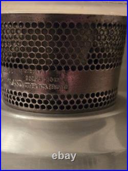 Aladdin Model 23 Kerosene Lamp Aluminum Font, Frosted Shade, Chimney England