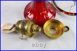 Aladdin Model 23 Ruby Red Short Lincoln Drape Kerosene Lamp 12 1/2 Tall 1979 Aladdin Model 23 Ruby Red Short Lincoln Drape Kerosene Lamp 12 1/2 Tall 1979