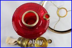 Aladdin Model 23 Ruby Red Short Lincoln Drape Kerosene Lamp 12 1/2 Tall 1979 Aladdin Model 23 Ruby Red Short Lincoln Drape Kerosene Lamp 12 1/2 Tall 1979