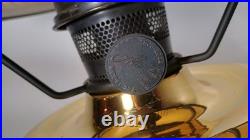 Aladdin Model 23A Parlour Lamp Polished Brass 2008 Heelless with Ribbed Shade