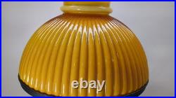 Aladdin Model 23A Parlour Lamp Polished Brass 2008 Heelless with Ribbed Shade