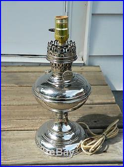 Aladdin Model #5 Antique Kerosene Table Lamp Expertly Converted To Electric