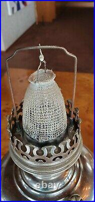 Aladdin Model #5 Nickel Plate Kerosene Oil Lamp vintage